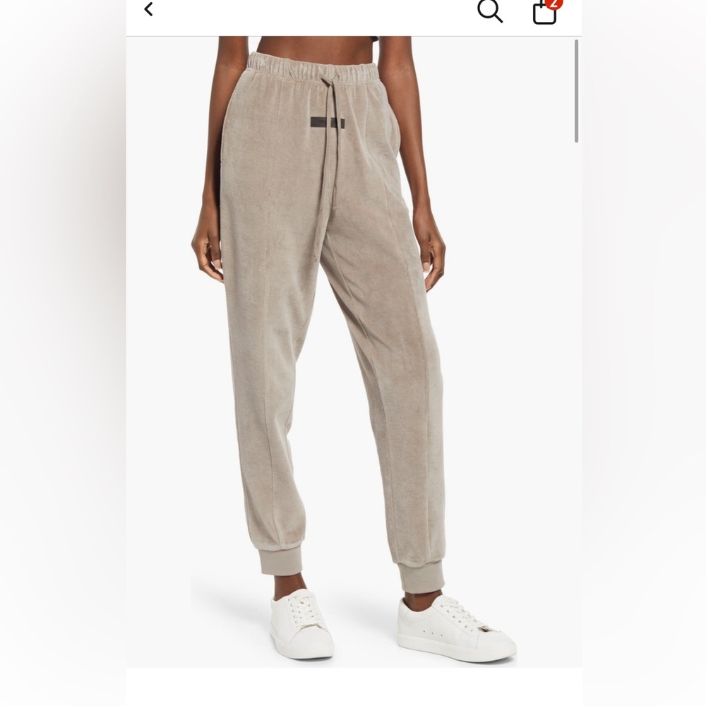 Essentials Desert Taupe Velour Matching Set - image 2